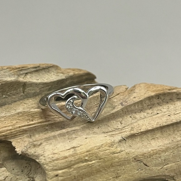 Jewelry - Romantic Silver Heart Ring with Vintage Charm